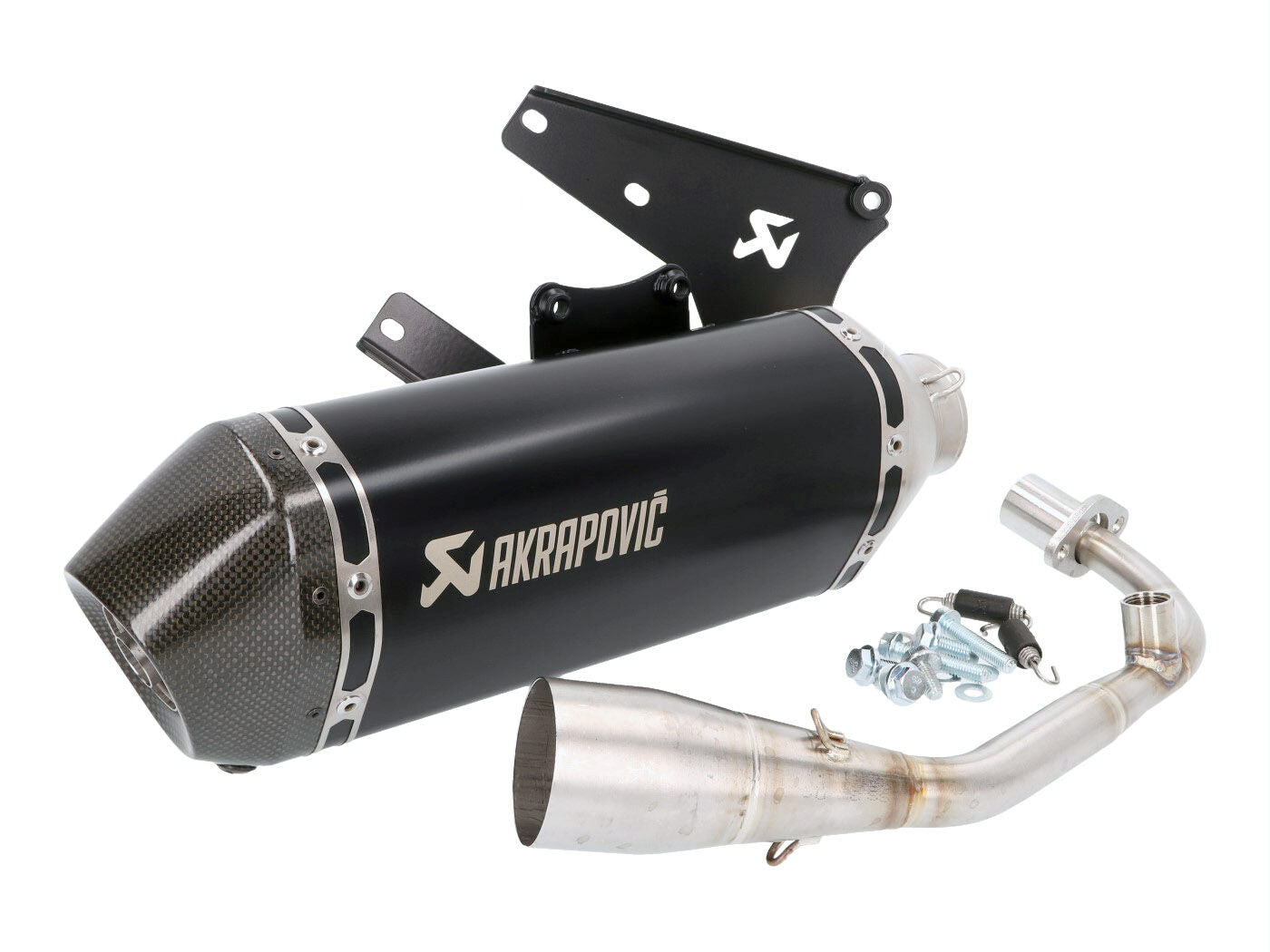 Vespa 50 / 80 cc Akrapovic uitlaat 2v/3v/4v incl. voorbocht.