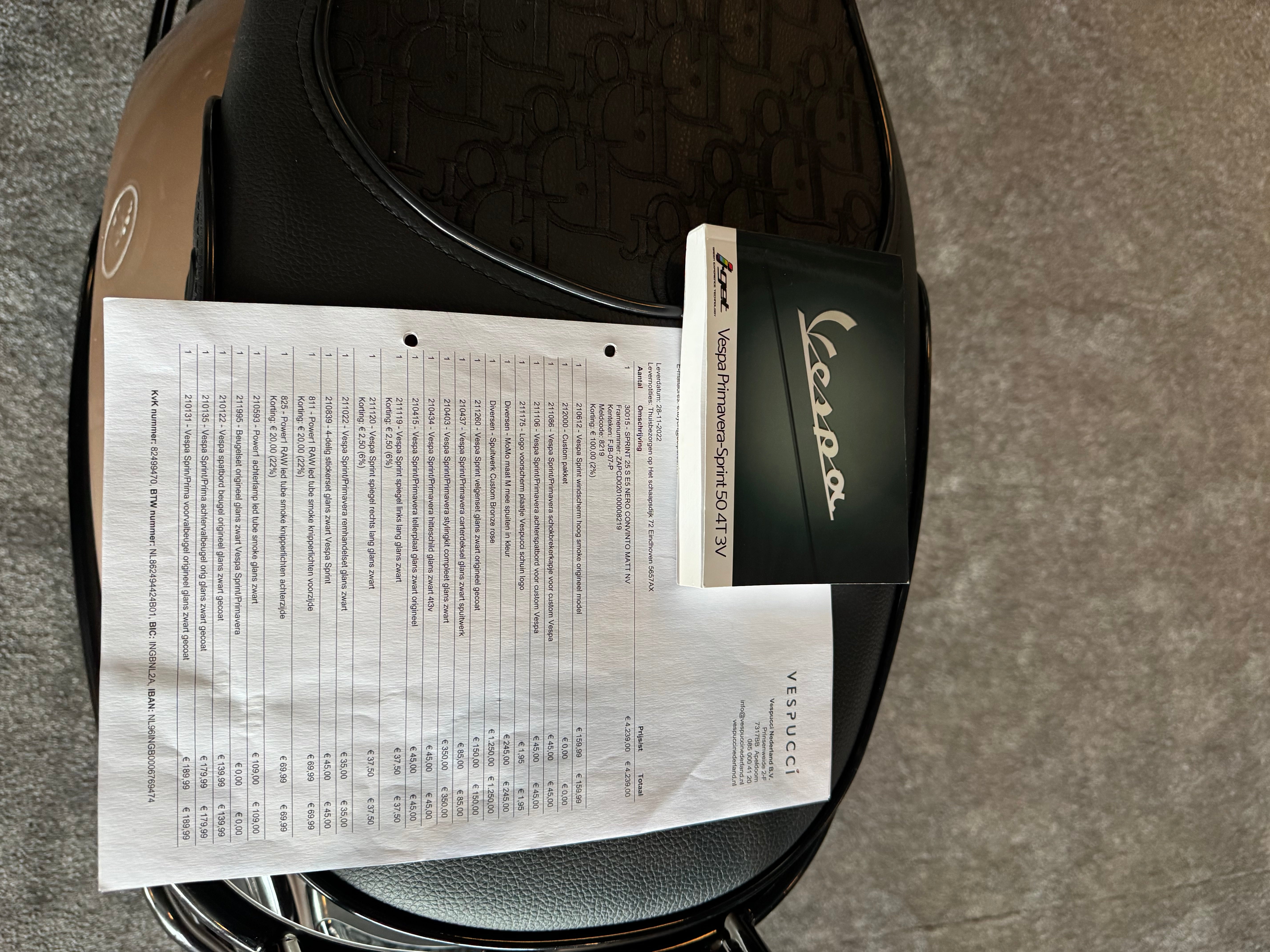 Vespa Sprint 50s | Custom | Full option | Garantie | 1e eigenaar