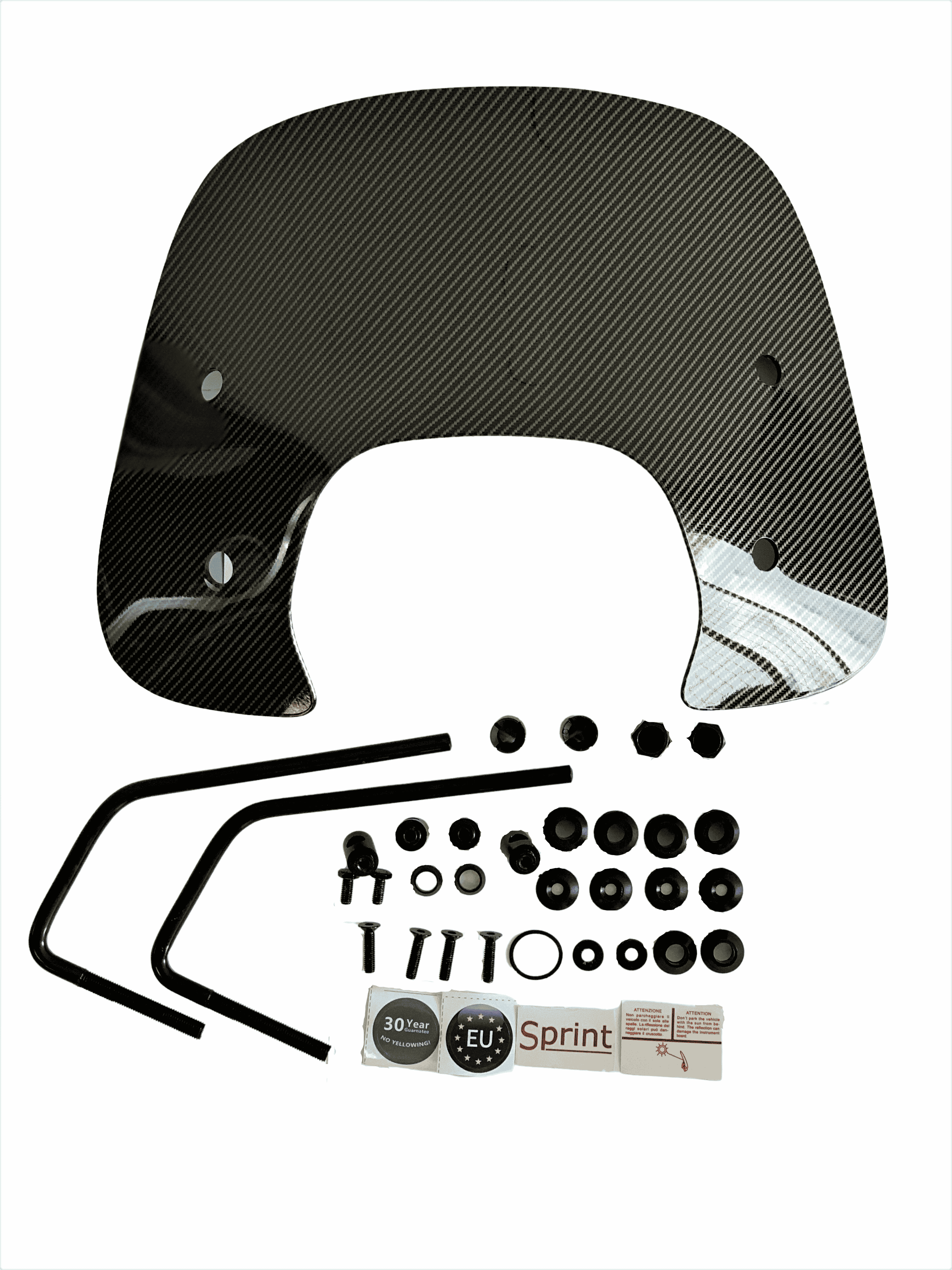 VESPA SPRINT | WINDSCHERM LAAG | CARBON.